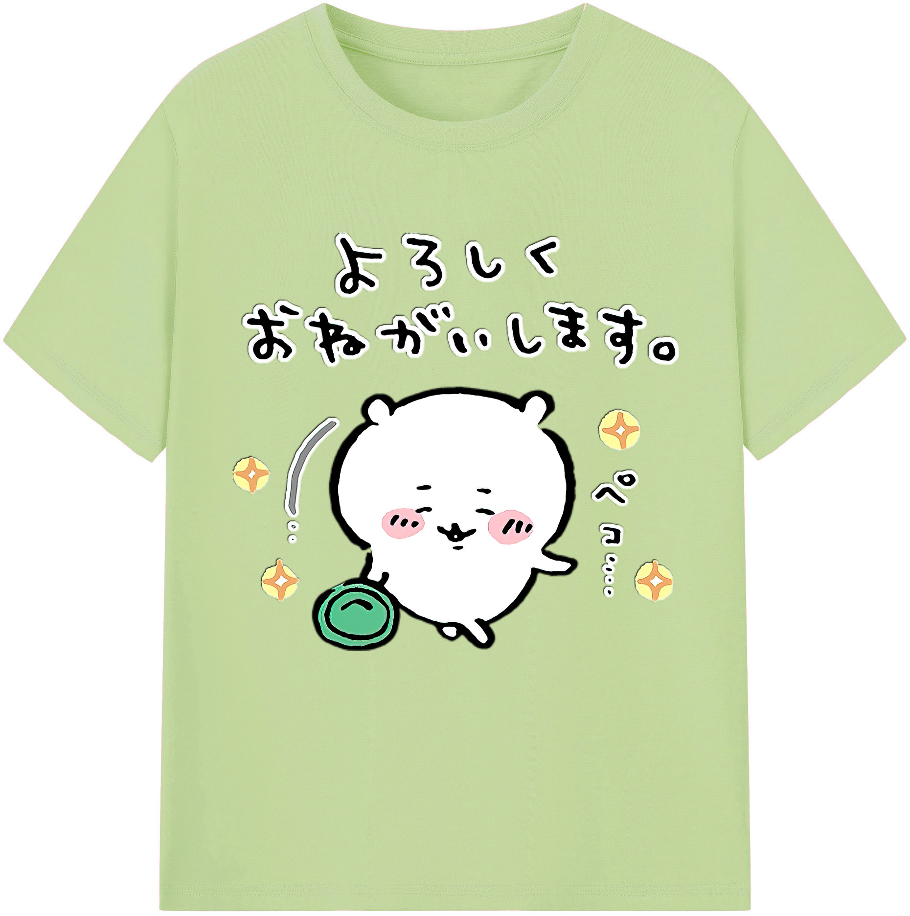 （画像用） ちいかわ ちいかわ Chii-kawa chiikawa 綿100％半袖Tシャツ（フロントプリント）